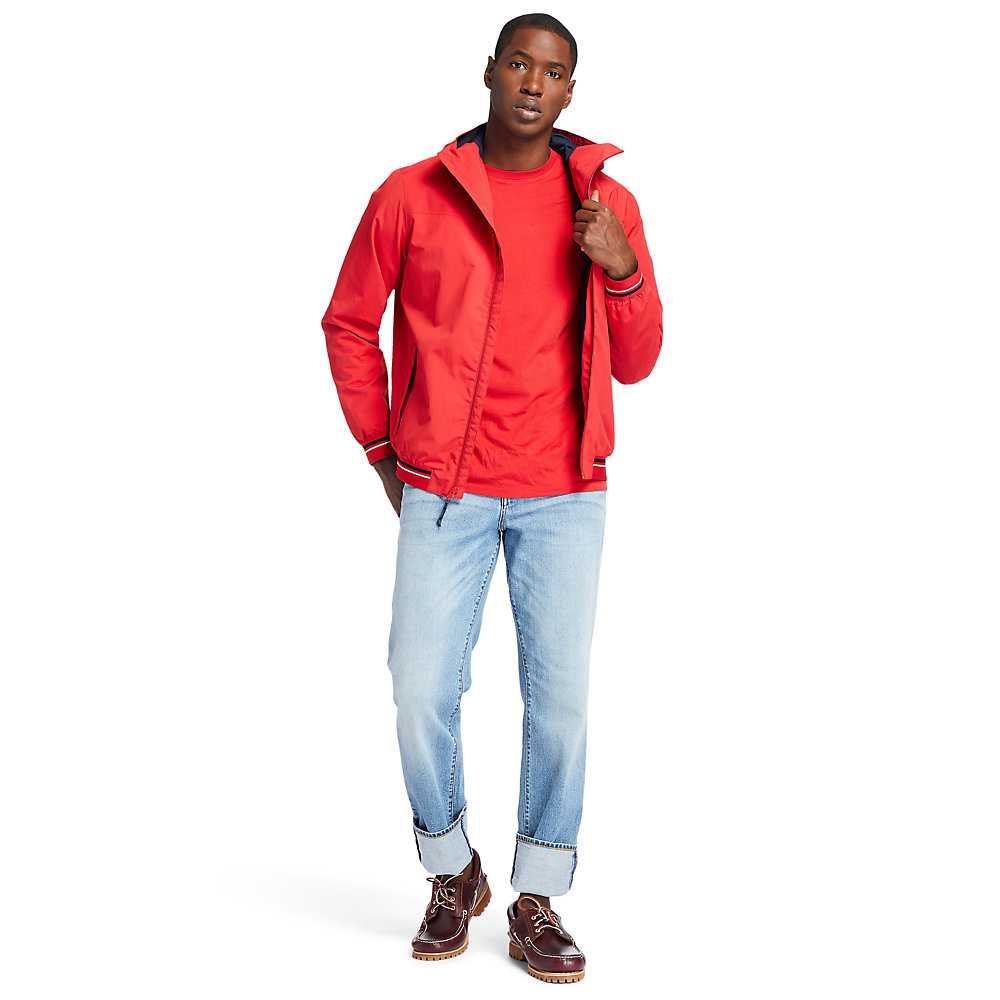 Red Men's Timberland Coastal Cool Bomber Jacket | Israel-3104762