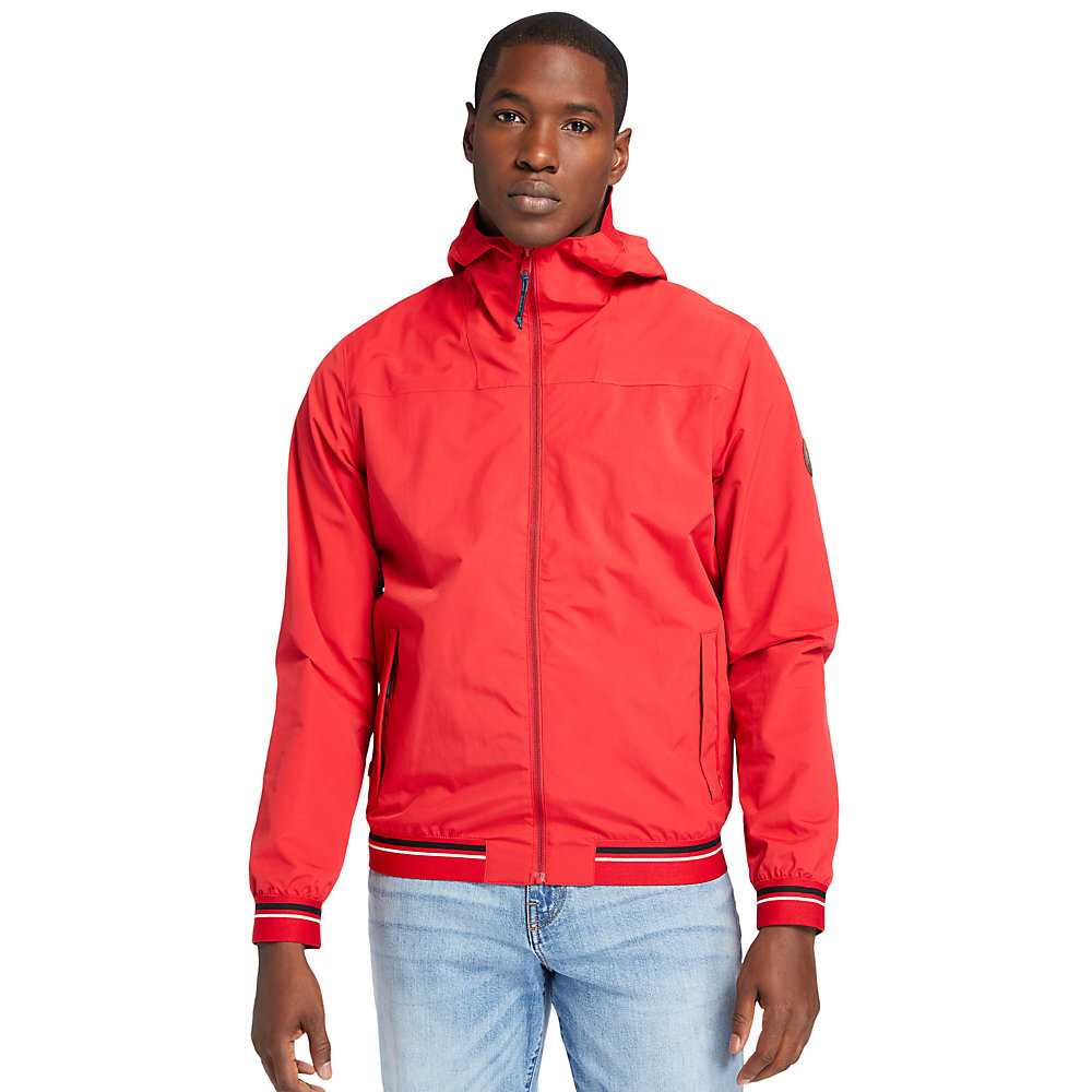 Red Men\'s Timberland Coastal Cool Bomber Jacket | Israel-3104762