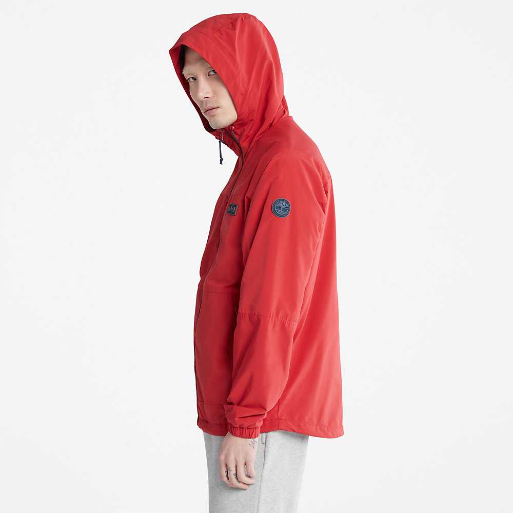 Red Men's Timberland Comfort-lined Route Jackets | Israel-6345190