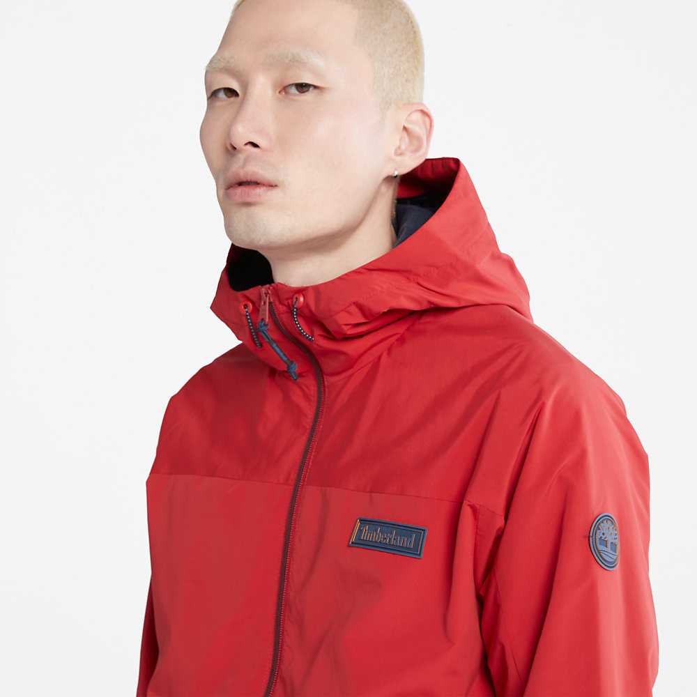 Red Men's Timberland Comfort-lined Route Jackets | Israel-6345190