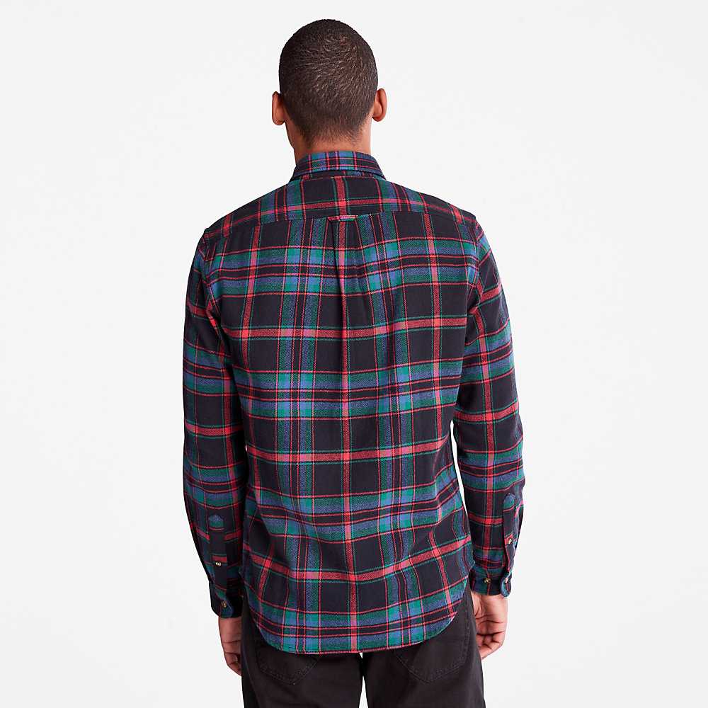 Red Men's Timberland Heavy Flannel Check Shirt | Israel-0695372