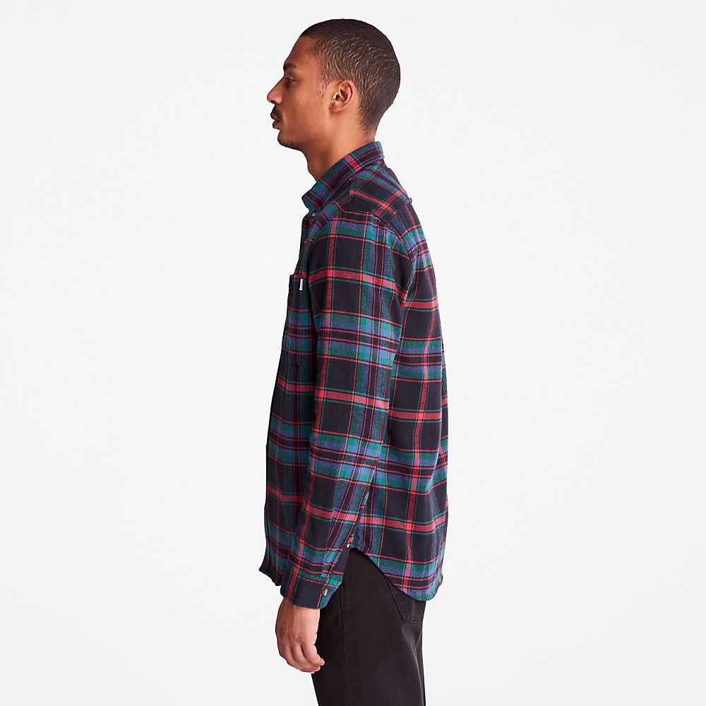 Red Men's Timberland Heavy Flannel Check Shirt | Israel-0695372