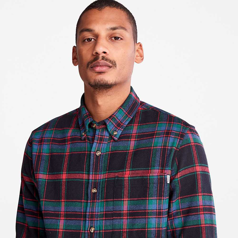 Red Men's Timberland Heavy Flannel Check Shirt | Israel-0695372