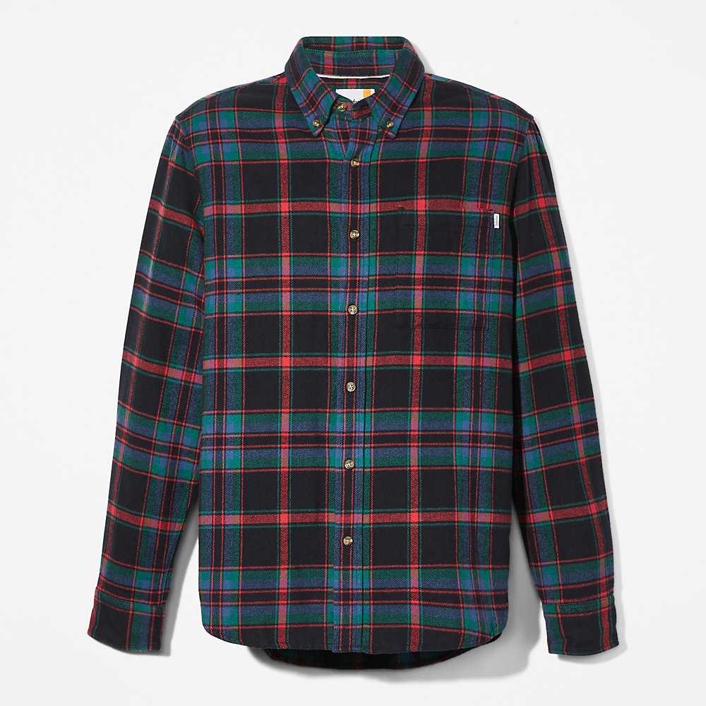 Red Men's Timberland Heavy Flannel Check Shirt | Israel-0695372