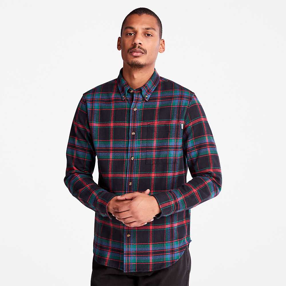 Red Men\'s Timberland Heavy Flannel Check Shirt | Israel-0695372