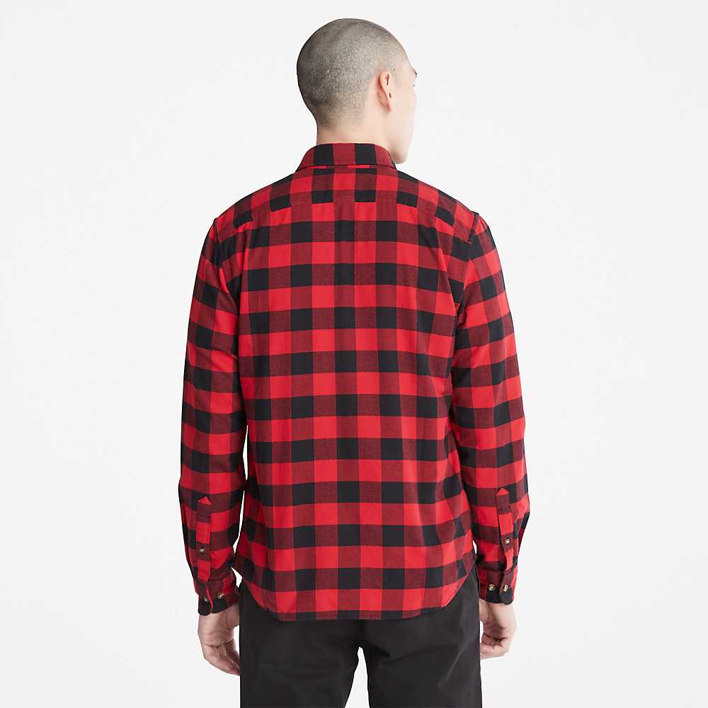 Red Men's Timberland Mascoma River Check Shirt | Israel-3790615