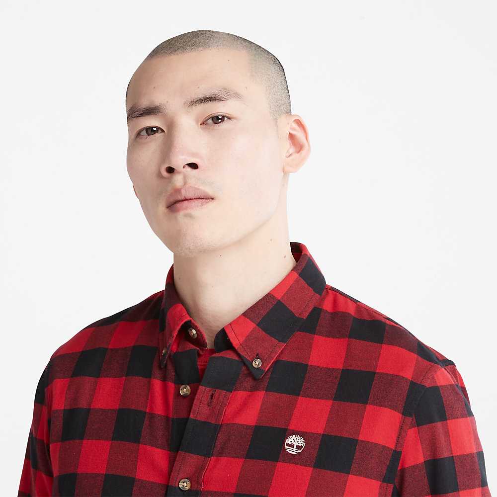 Red Men's Timberland Mascoma River Check Shirt | Israel-3790615