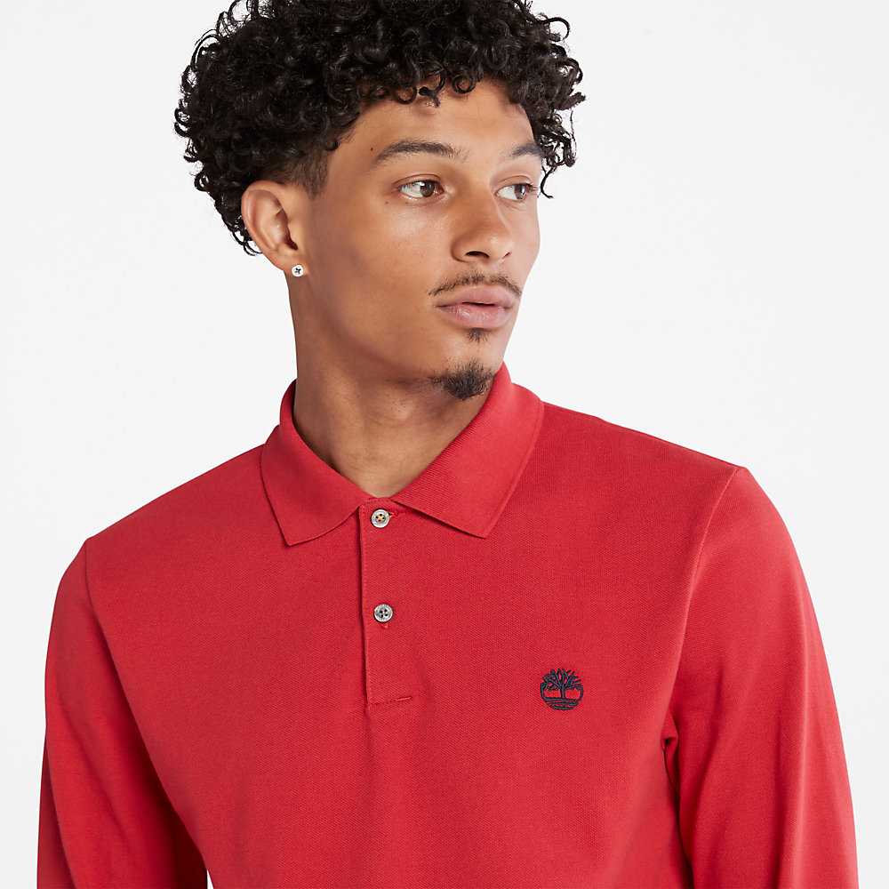 Red Men's Timberland Millers River Polo Shirts | Israel-2046987