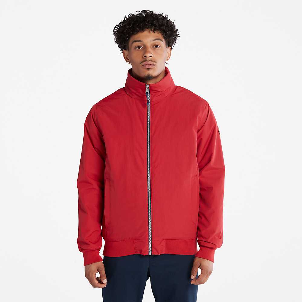 Red Men\'s Timberland Sailor Bomber Jacket | Israel-6291058