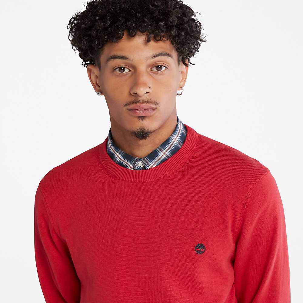 Red Men's Timberland Williams River Sweaters | Israel-6720495