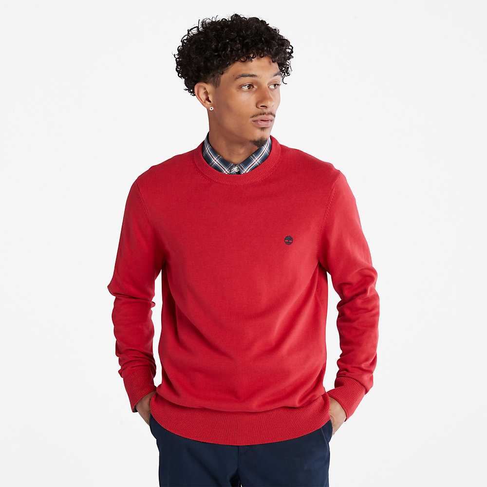 Red Men\'s Timberland Williams River Sweaters | Israel-6720495