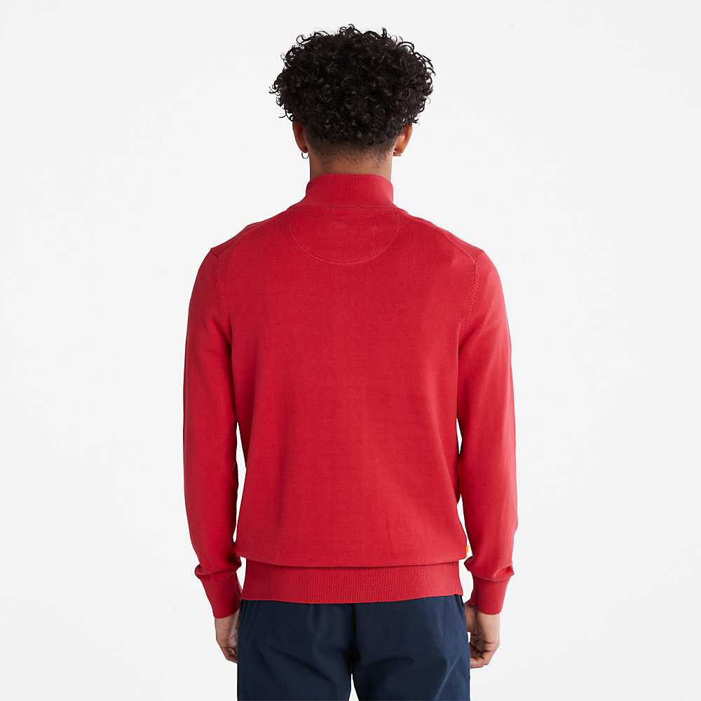 Red Men's Timberland Williams River Sweatshirt | Israel-7549126