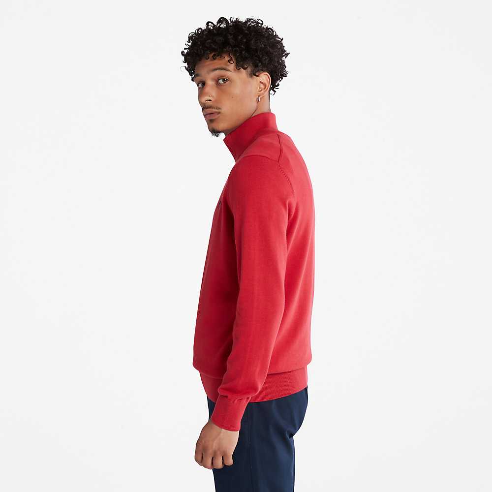 Red Men's Timberland Williams River Sweatshirt | Israel-7549126