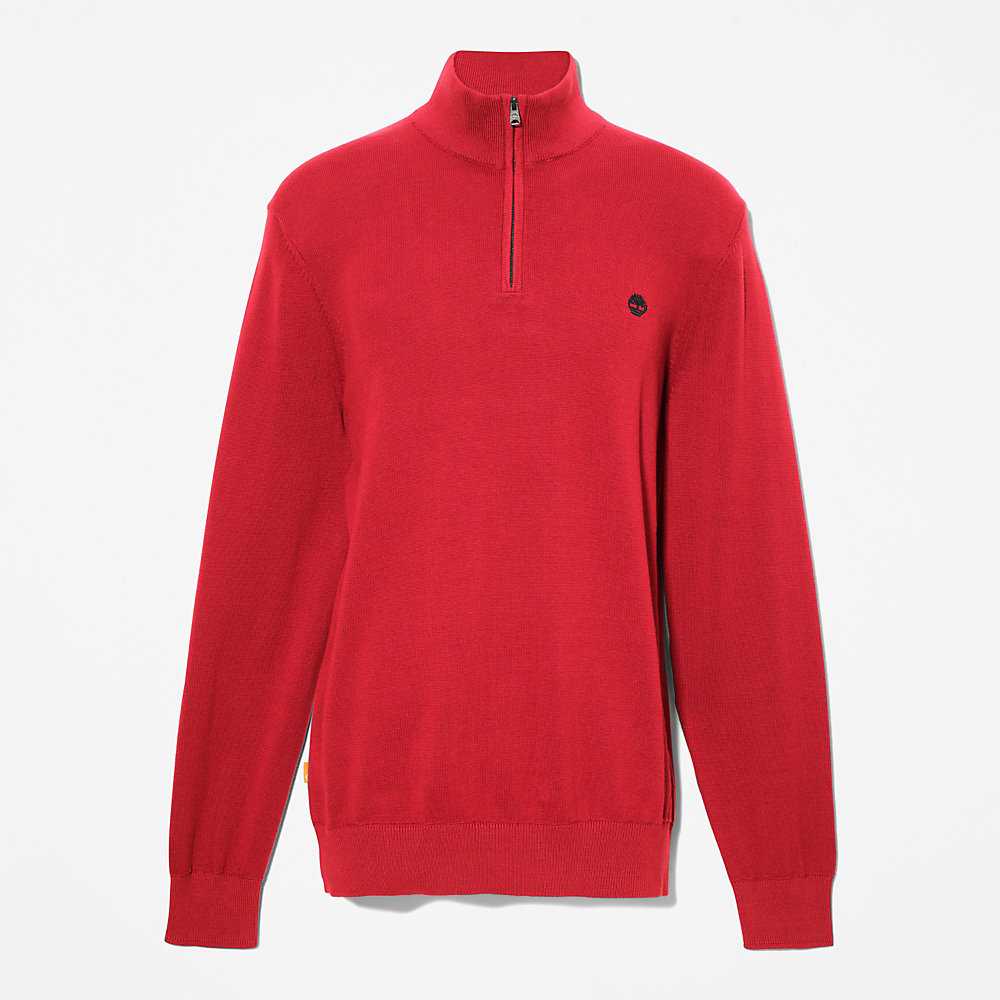 Red Men's Timberland Williams River Sweatshirt | Israel-7549126