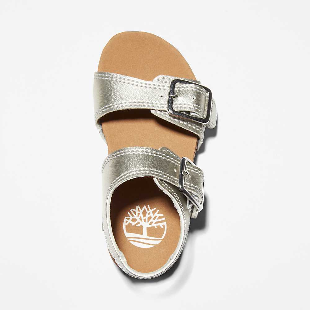 Silver Kids' Timberland Castle Island Sandals | Israel-0981372