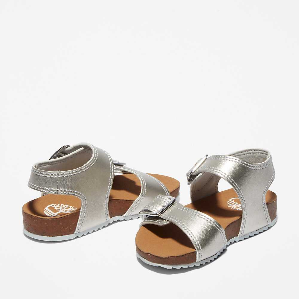 Silver Kids' Timberland Castle Island Sandals | Israel-0981372