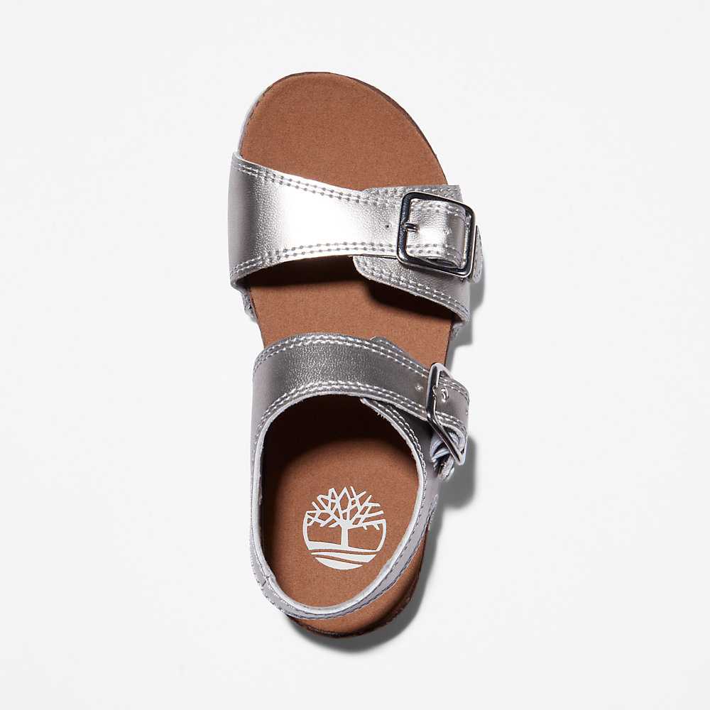 Silver Kids' Timberland Castle Island Sandals | Israel-4219664