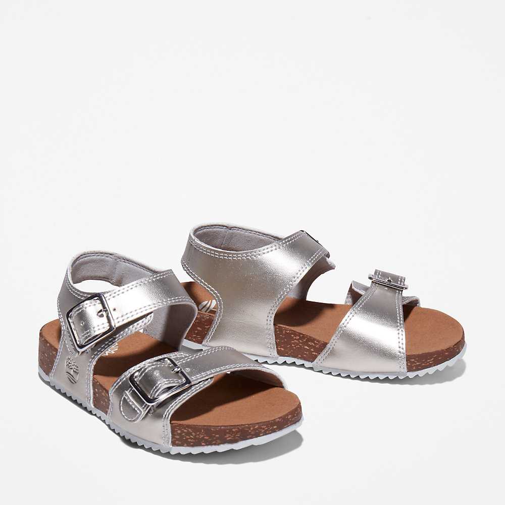 Silver Kids' Timberland Castle Island Sandals | Israel-4219664