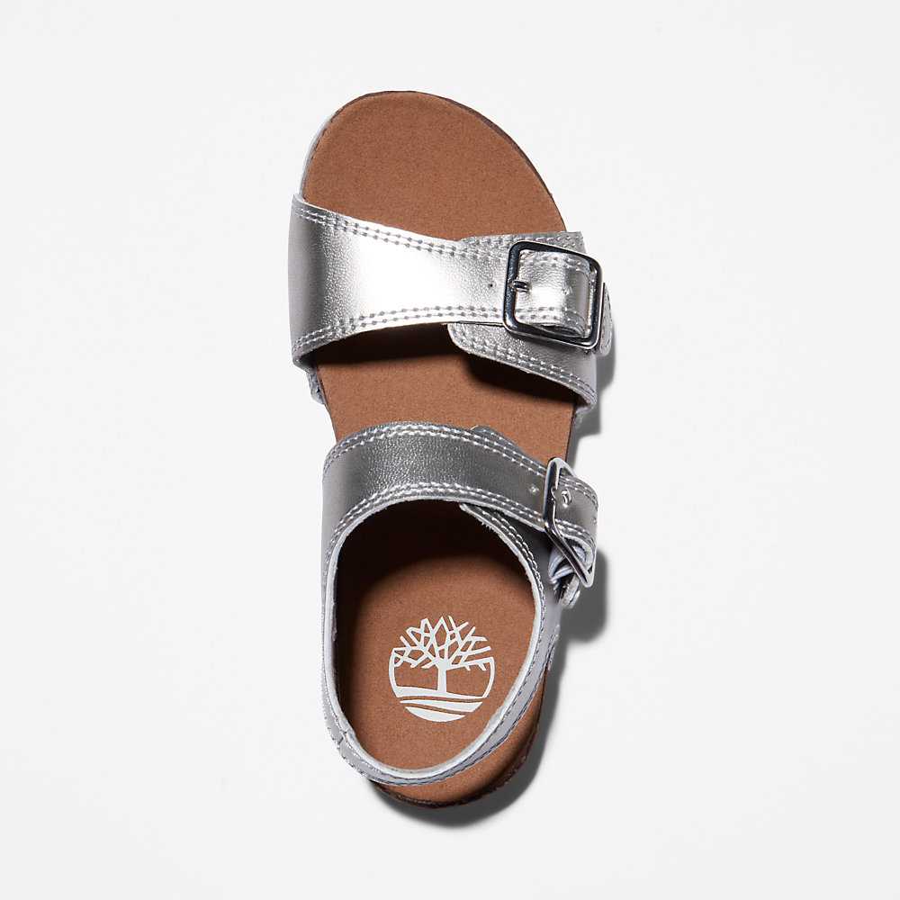 Silver Kids' Timberland Castle Island Sandals | Israel-5863192