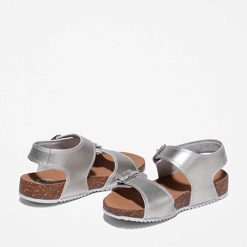 Silver Kids' Timberland Castle Island Sandals | Israel-5863192