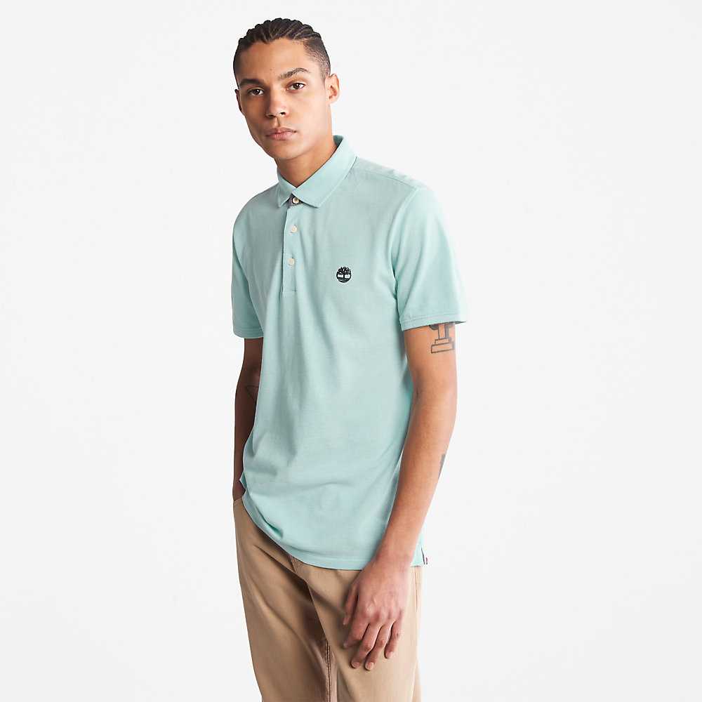 Turquoise Men\'s Timberland Baboosic Polo Shirts | Israel-7526493