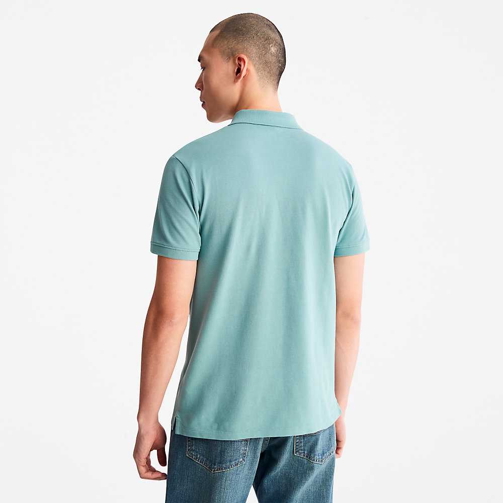 Turquoise Men's Timberland Merrymeeting River Polo Shirts | Israel-5724913