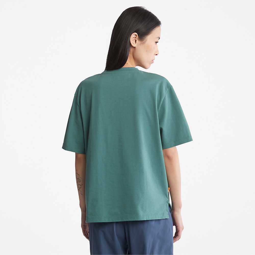 Turquoise Women's Timberland TimberCHILL™ T Shirts | Israel-8261035