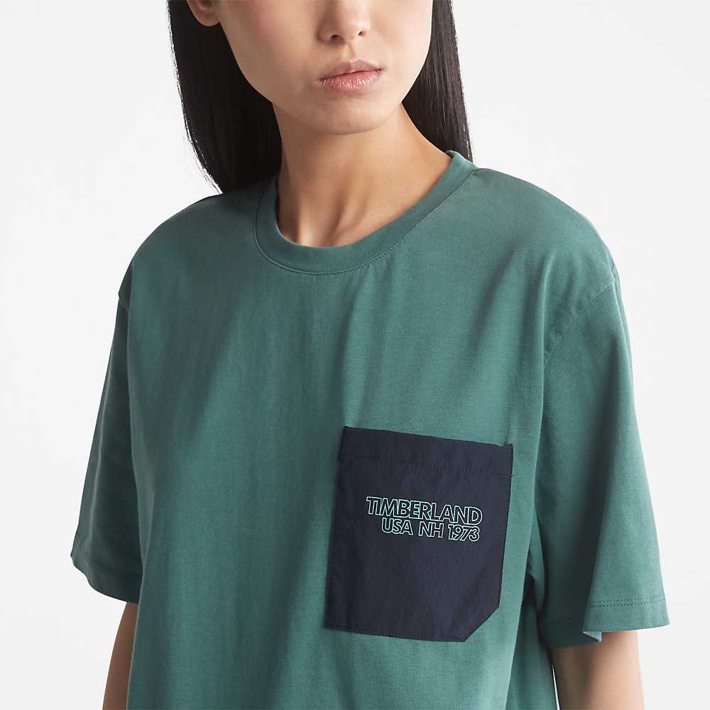 Turquoise Women's Timberland TimberCHILL™ T Shirts | Israel-8261035