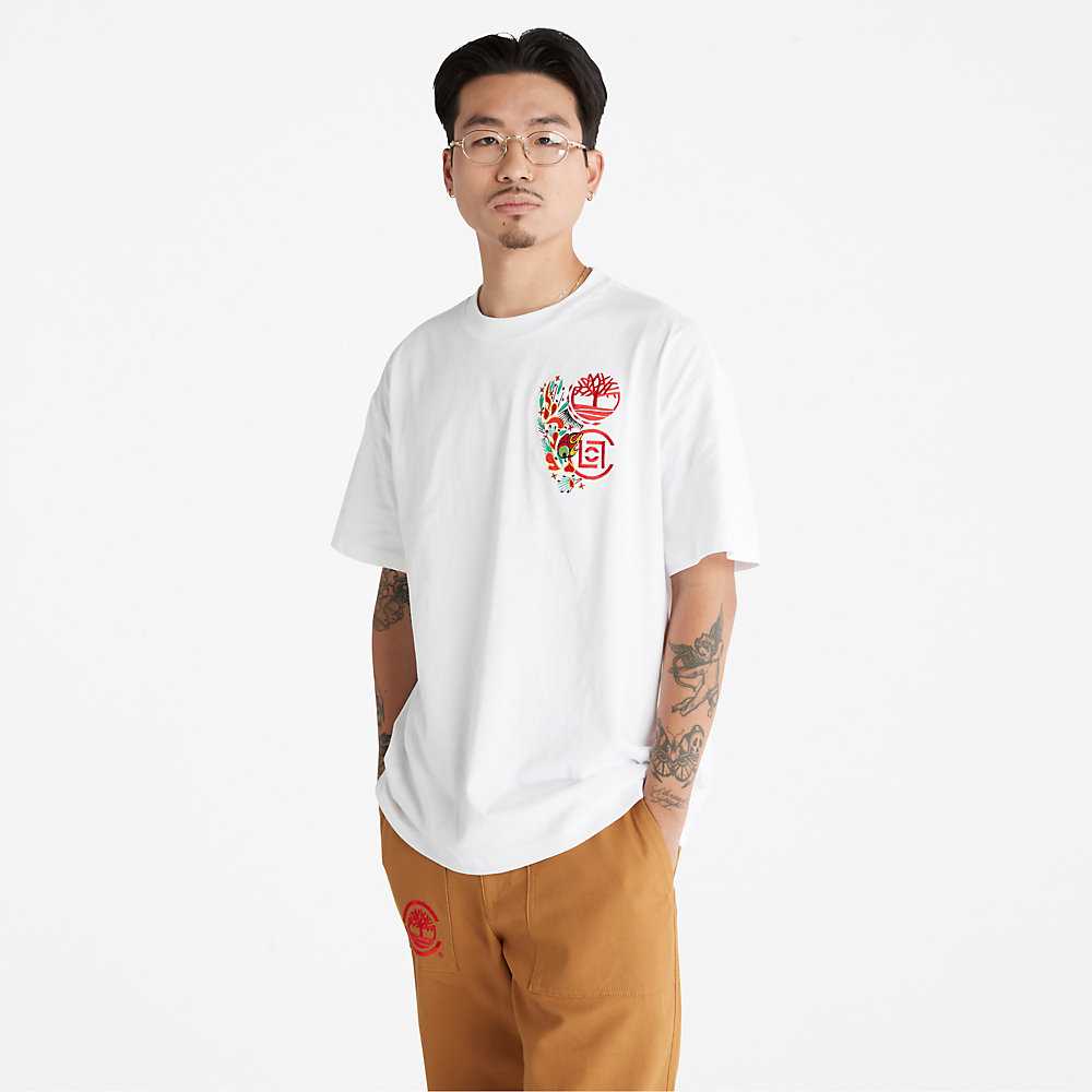 White Men's Timberland CLOT x Timberland® T Shirts | Israel-5860142