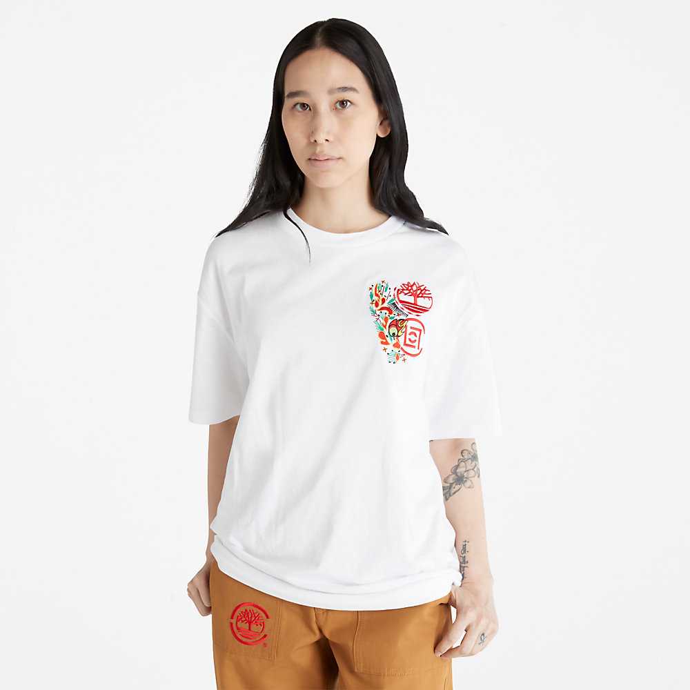 White Men's Timberland CLOT x Timberland® T Shirts | Israel-5860142