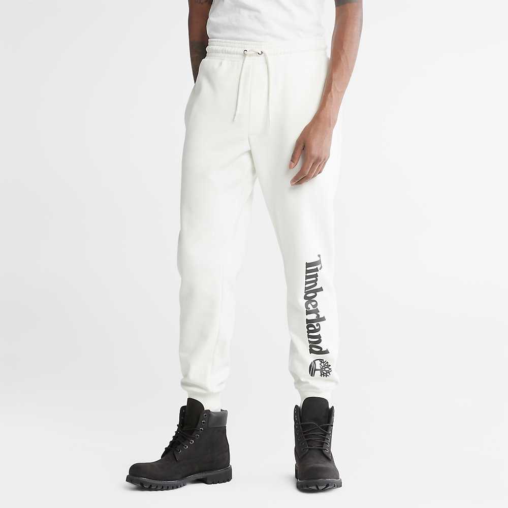 White Men\'s Timberland Core Logo Sweatpants | Israel-5083921