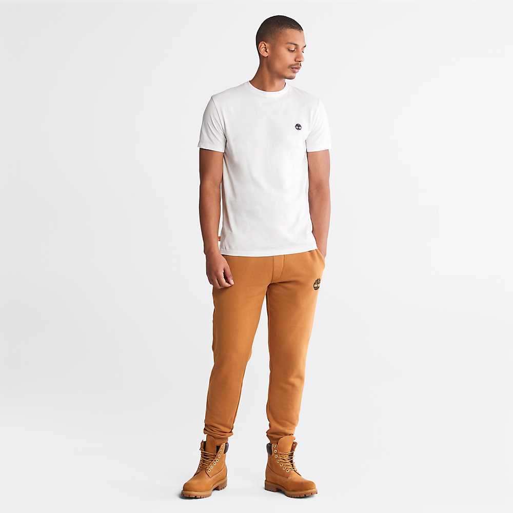 White Men's Timberland Dunstan River T Shirts | Israel-0619354