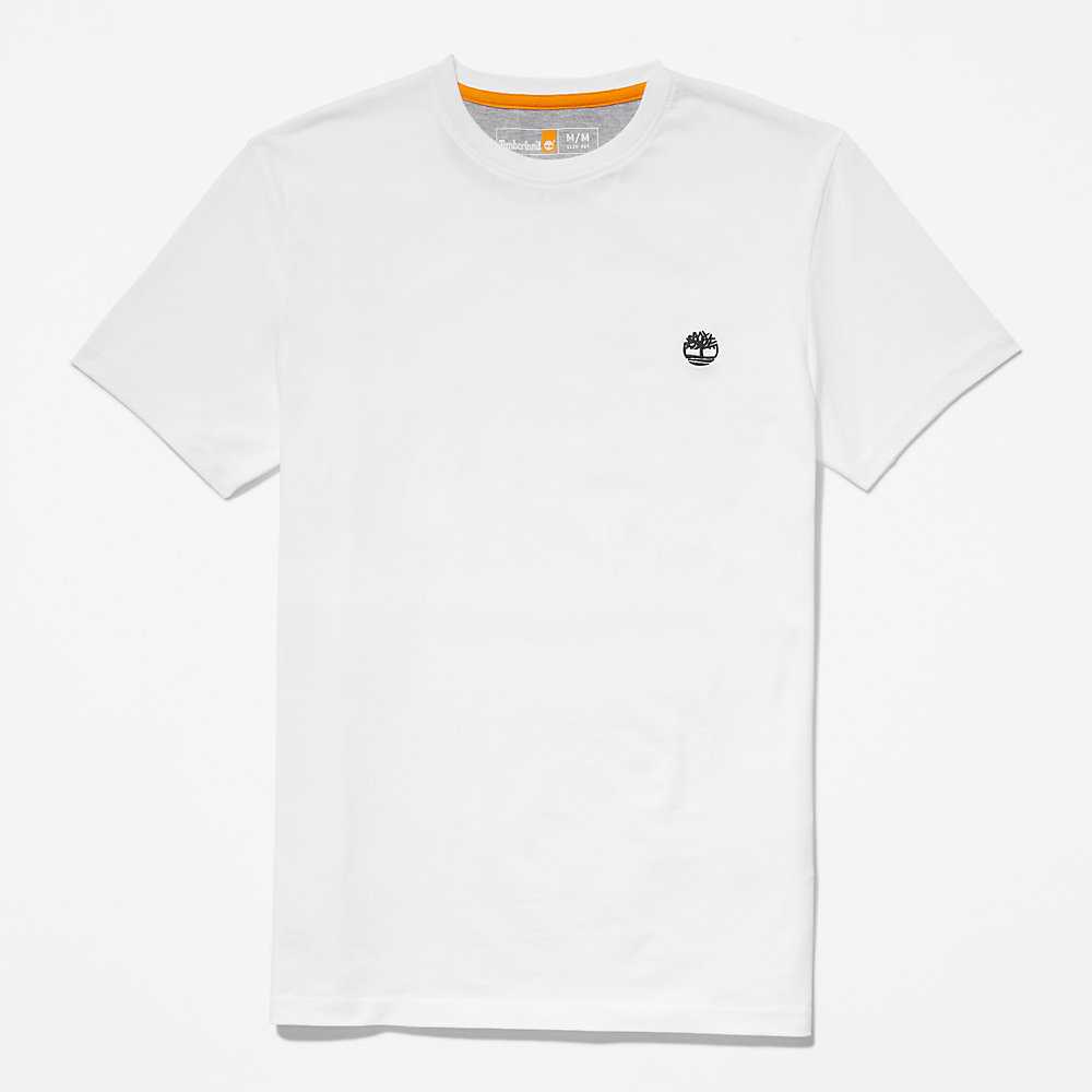 White Men's Timberland Dunstan River T Shirts | Israel-0619354