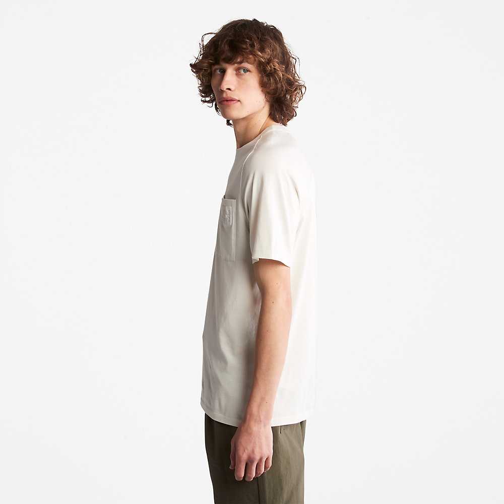 White Men's Timberland Eco-Ready Supima® Cotton TimberFresh™ T Shirts | Israel-1693854