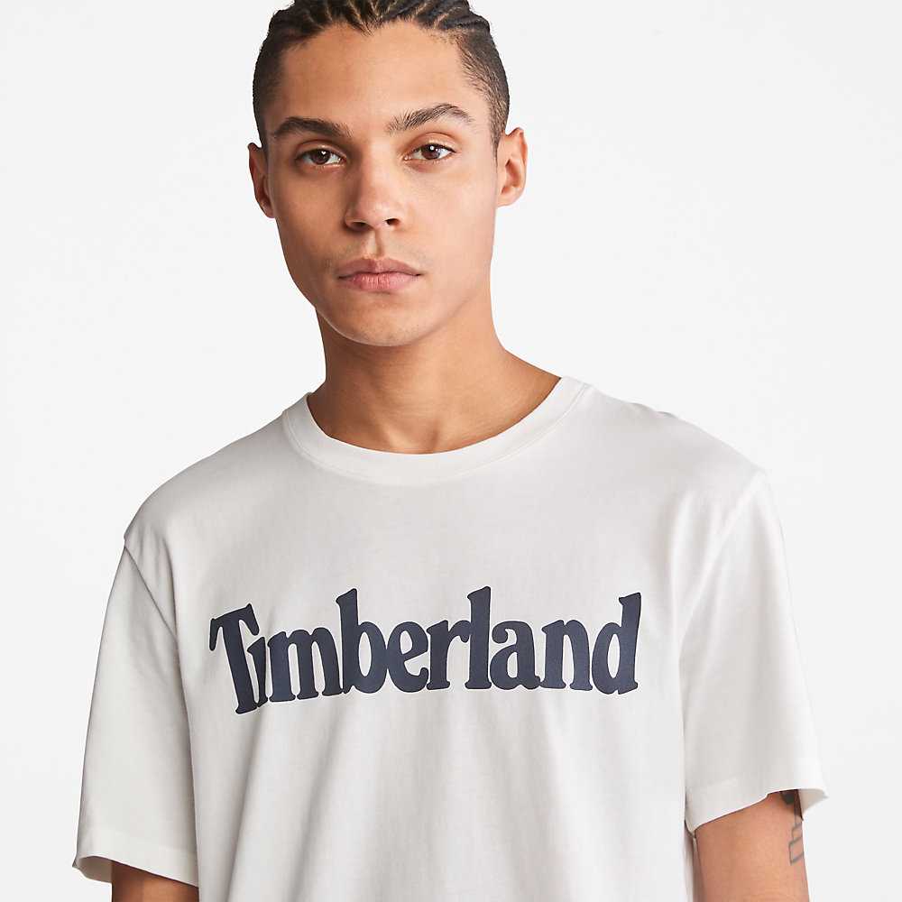 White Men's Timberland Kennebec River T Shirts | Israel-5086192