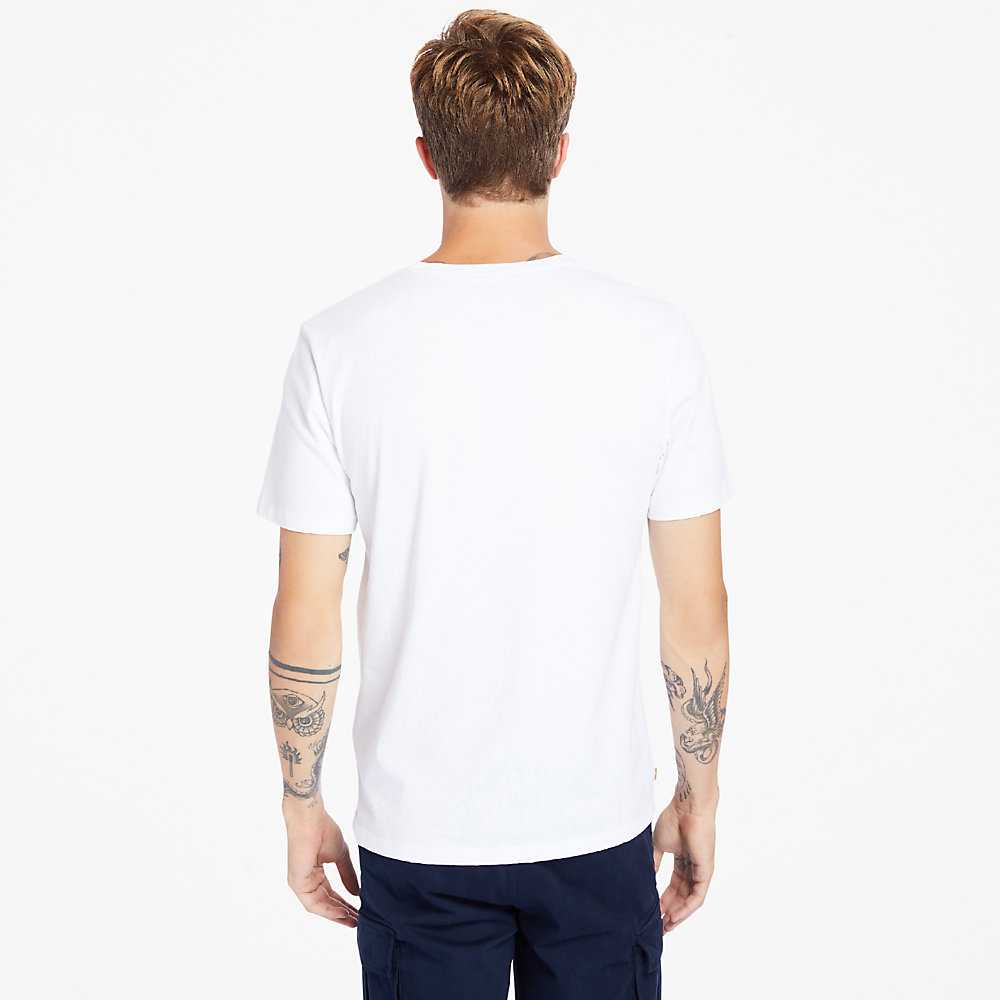 White Men's Timberland Kennebec River T Shirts | Israel-8503267