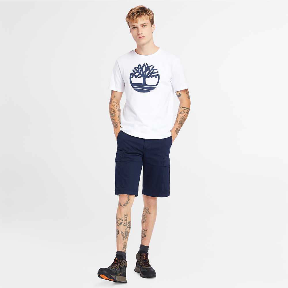 White Men's Timberland Kennebec River T Shirts | Israel-8503267