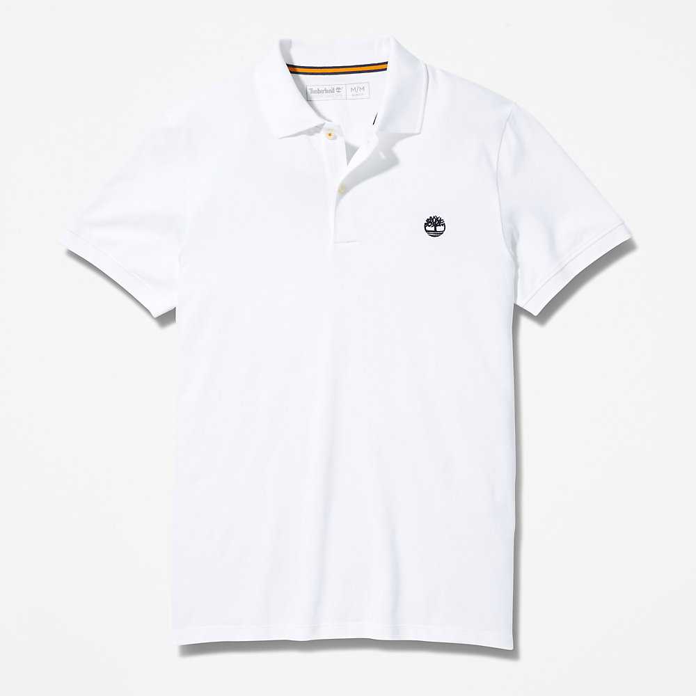 White Men's Timberland Merrymeeting River Polo Shirts | Israel-3026587