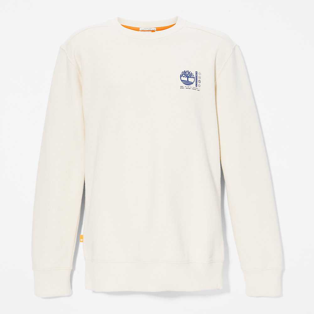 White Men's Timberland Photographic Sweatshirt | Israel-7531482