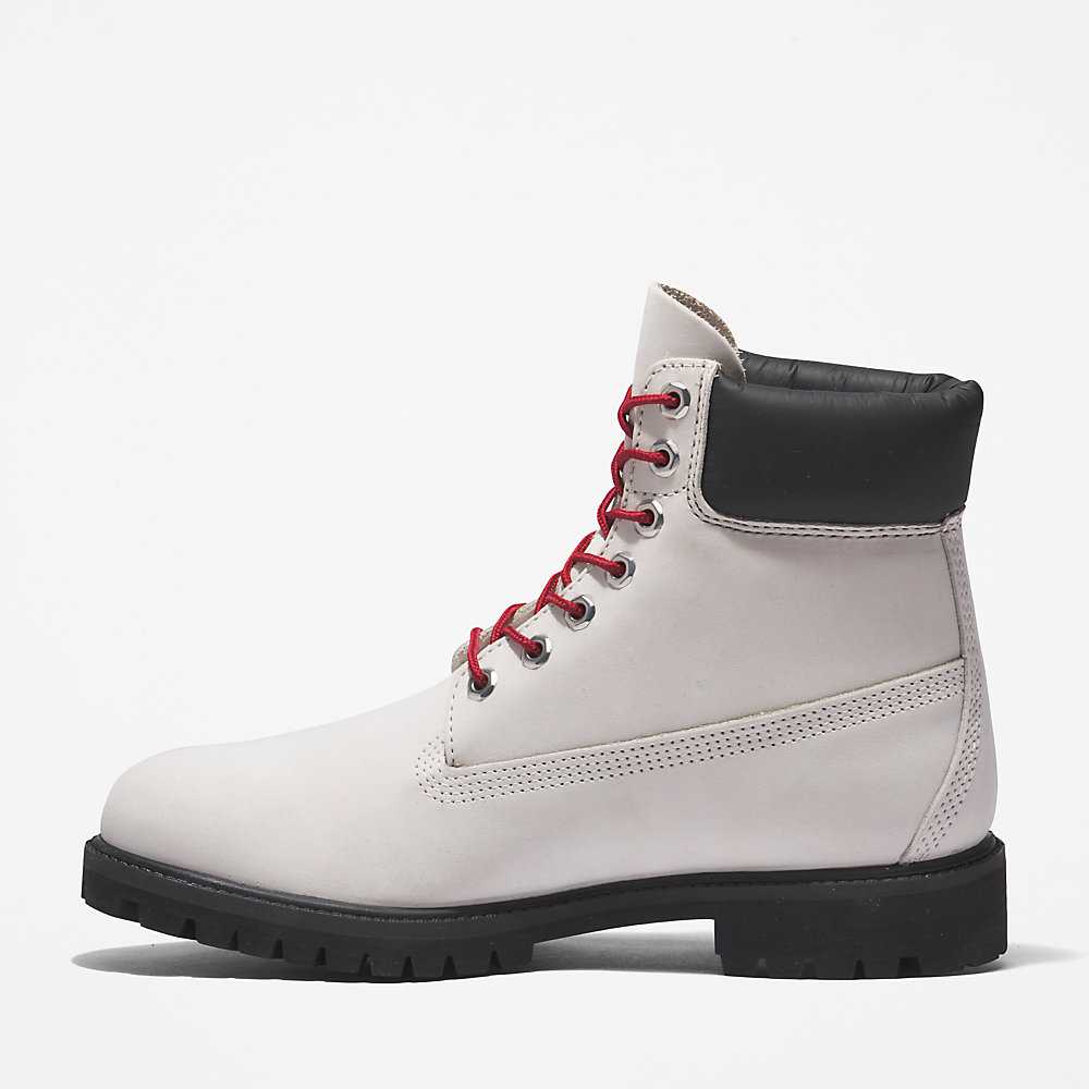 White Men's Timberland Premium® 6 Inch Waterproof Boots | Israel-5796403