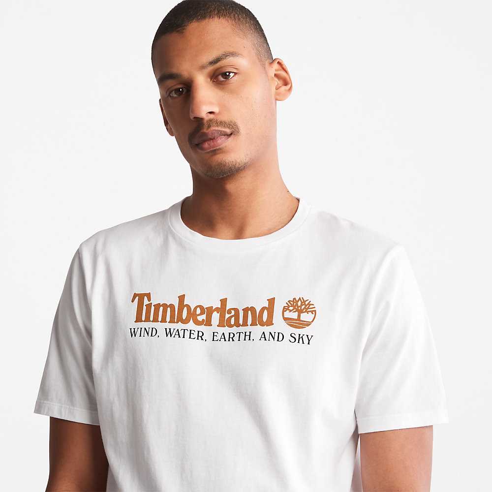 White Men's Timberland Wind Water Earth And Sky T Shirts | Israel-1495728