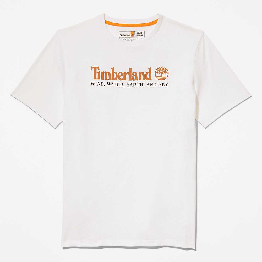 White Men's Timberland Wind Water Earth And Sky T Shirts | Israel-1495728