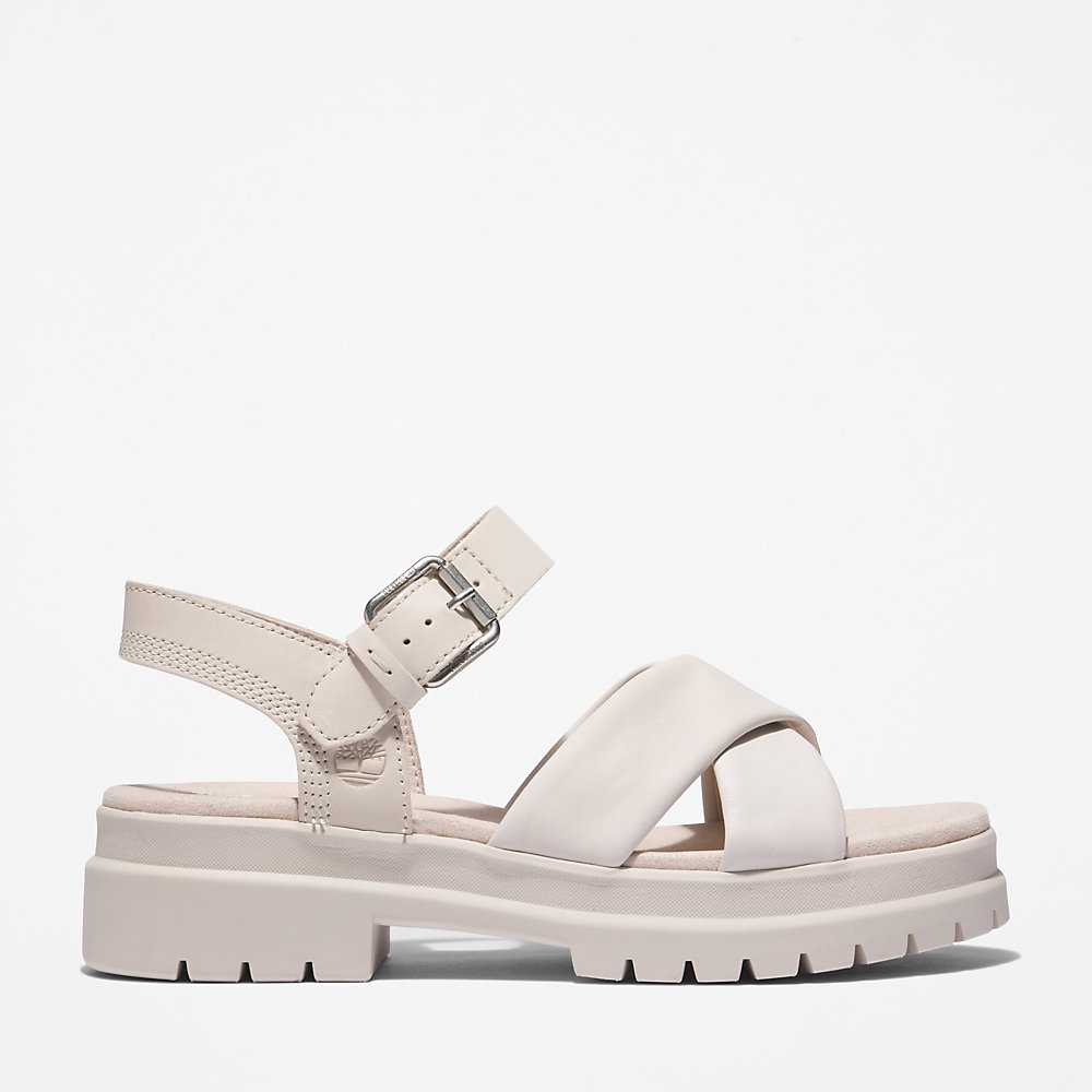 White Women\'s Timberland London Vibe Sandals | Israel-1402583