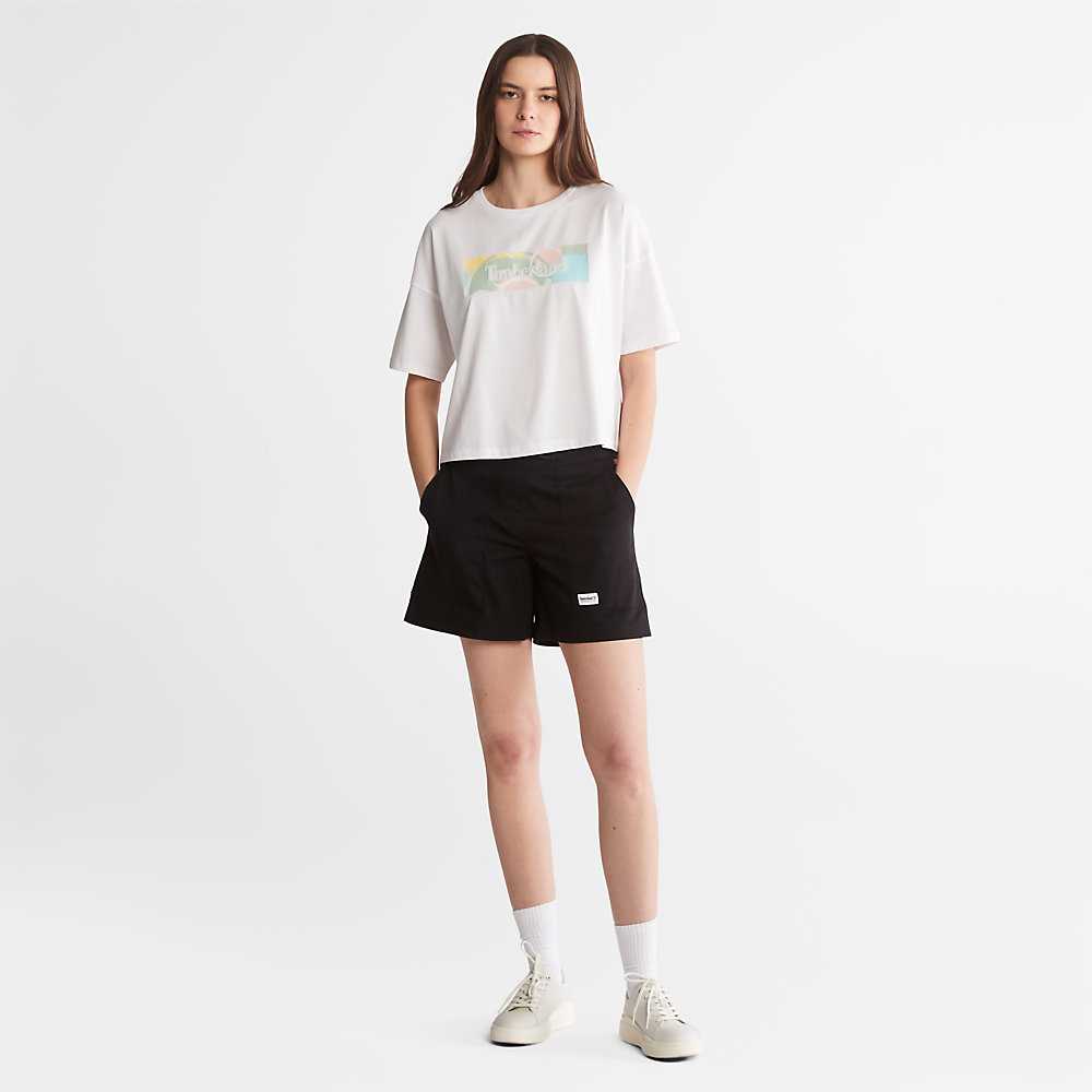 White Women's Timberland Pastel T Shirts | Israel-9684235