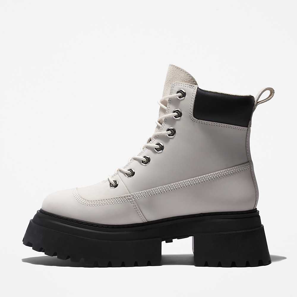 White Women's Timberland Sky 6 Inch Lace Up Boots | Israel-8129735