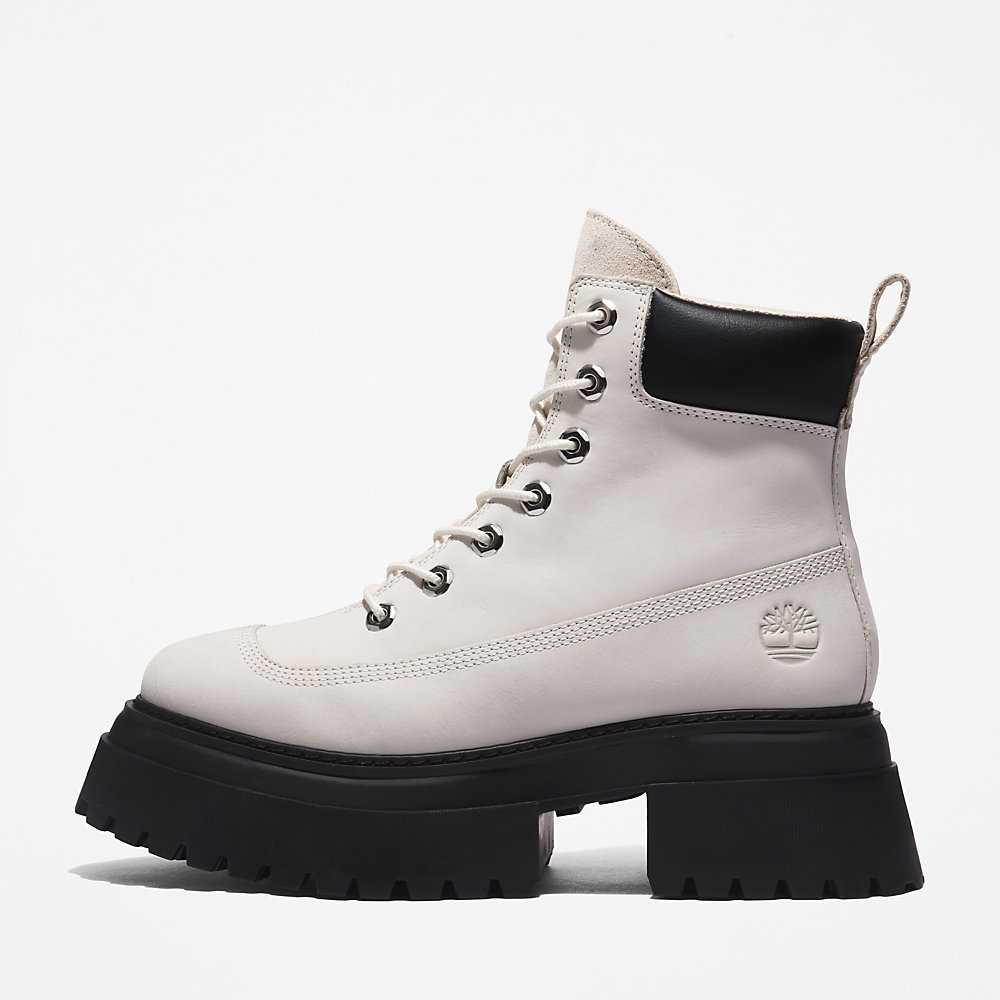 White Women's Timberland Sky 6 Inch Lace Up Boots | Israel-8129735