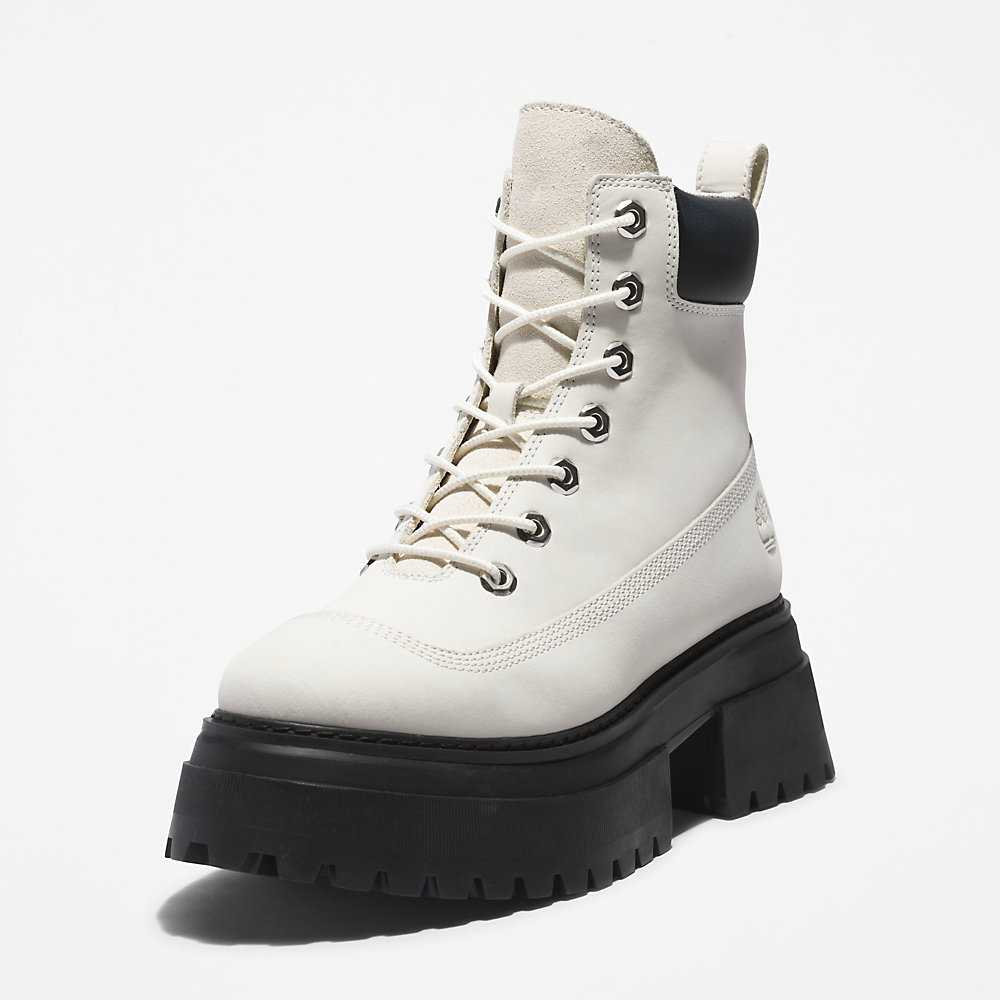 White Women's Timberland Sky 6 Inch Lace Up Boots | Israel-8129735