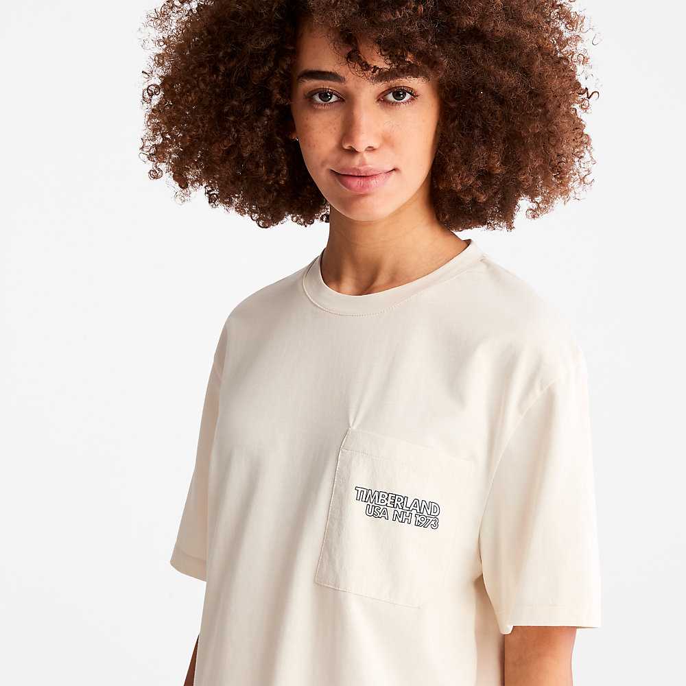 White Women's Timberland TimberCHILL™ T Shirts | Israel-5462831