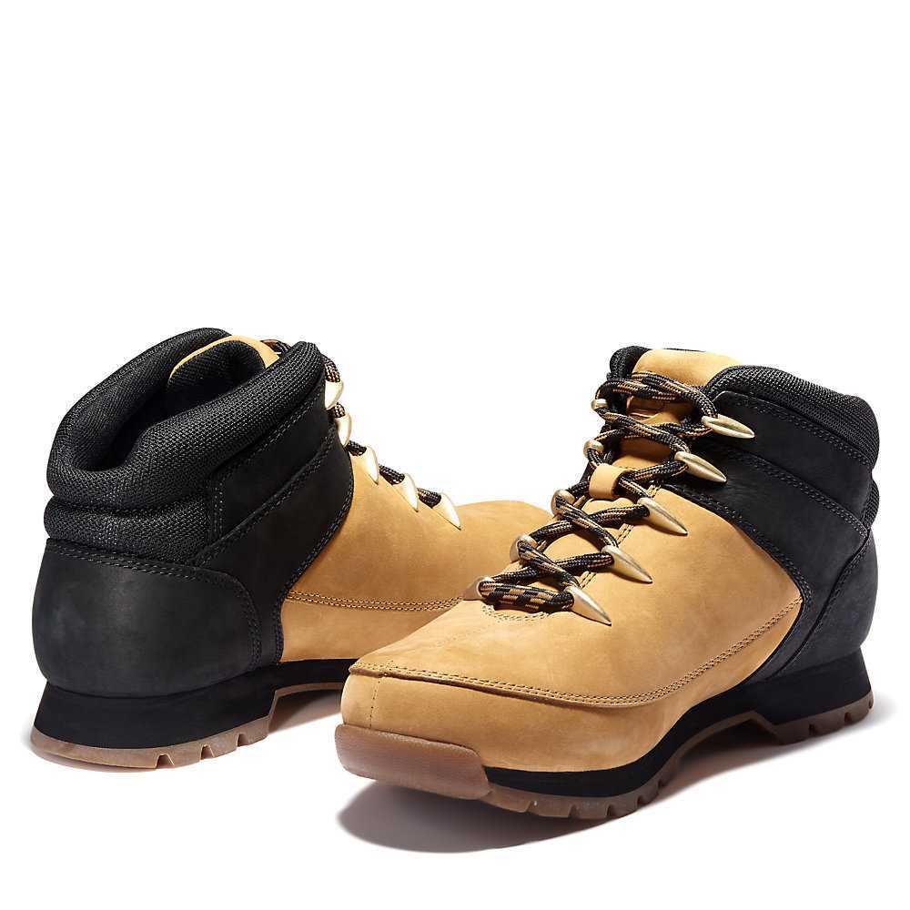 Yellow/Black Men's Timberland Euro Sprint Hiking Boots | Israel-0278356