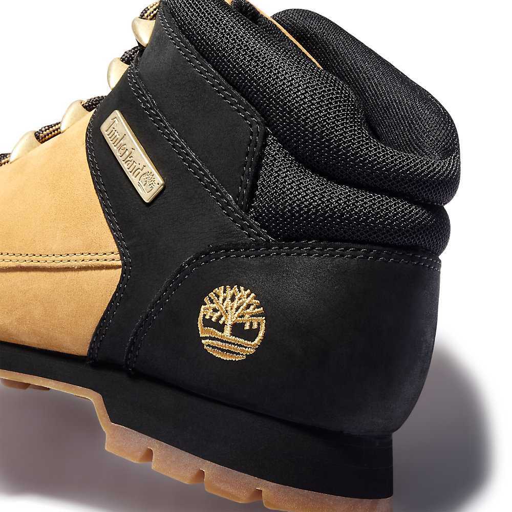 Yellow/Black Men's Timberland Euro Sprint Hiking Boots | Israel-0278356